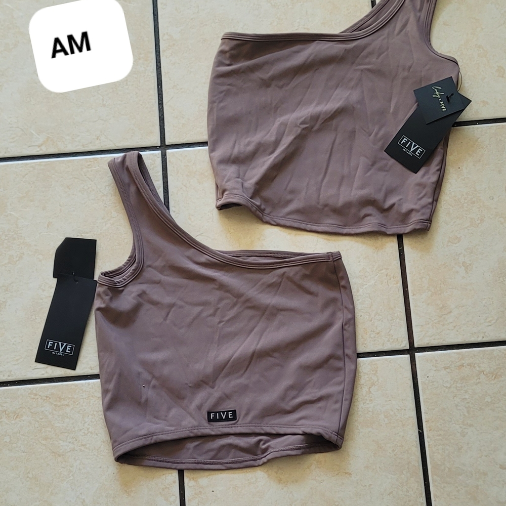 Women's One-Shoulder Top - Brown